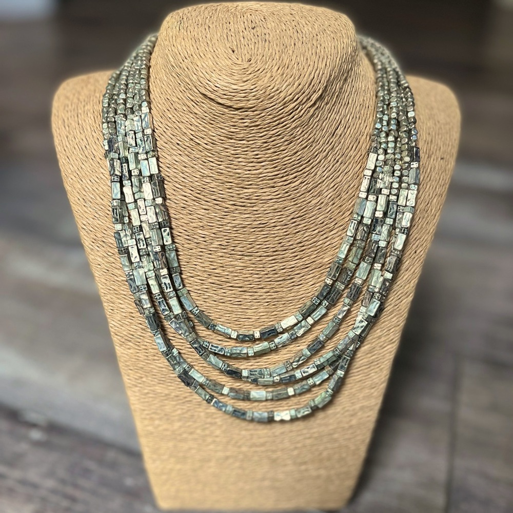 Chico’s Multi Strand Silver Necklace